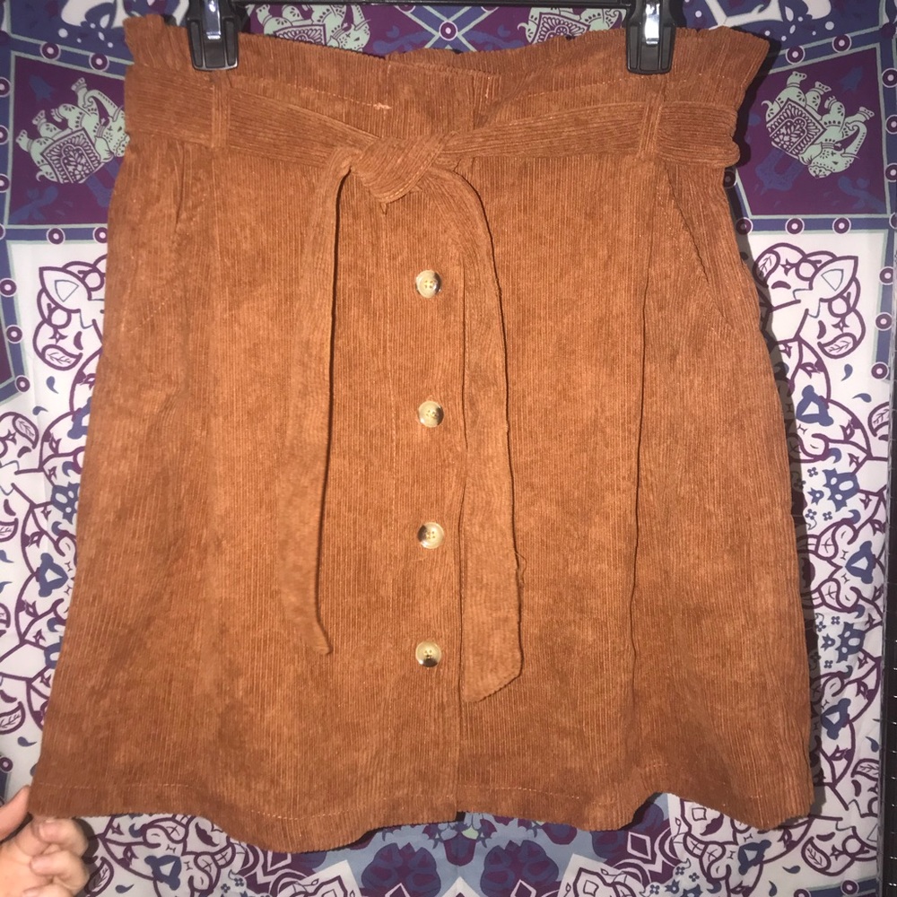Brown corduroy skirt